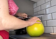 body art from a blond student. In nature's garb titties making an appetizer