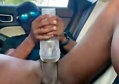 Masked car stroker