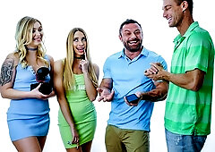 Playful Khloe Kapri and Krissy Knight at missionary porn