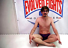 super-steamy black wrestler Daisy Ducati punches smaller Sam Solo so hard he can barely breathe