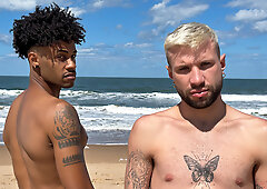 Sunny perversions by the beach for Will Schokolade and El Aleman