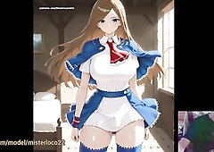 Ai Futanari Angel Charlotte Aulin Castlevania Follando su culo con un sextoy