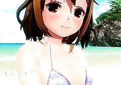 Gals COM3D2 on the beach in a sex group.