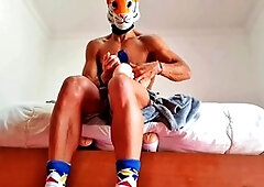 Fleshlight cum, gay fleshlight, jerking and moaning