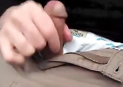 Cumming in my car again - verbal wanking in my khaki jeans