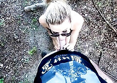 Trans Chick Screwed in Forest