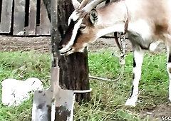 Old Granny Older entice to Cheating Screw by Youthful Gardener