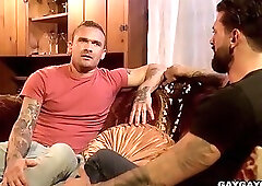 Alpha and Isaac take turns in penetrating their holes