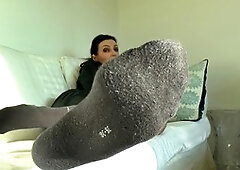 Show off your wild love for socks with lady Victoria Valente