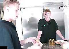 Blonde stallion husband with huge cock fucks blonde bitch wife