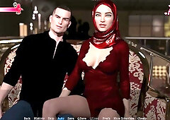 Stylized drama unfolds with intense glances and hidden desires in a modern Middle Eastern setting