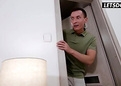 Eva Rides Charlies Dick While His Gfs Away