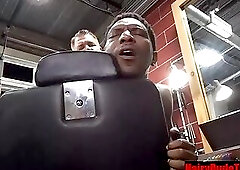 Interracial daddy bareback fuck at work