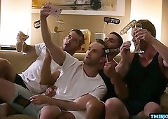 Big dick son foursome with cumshot