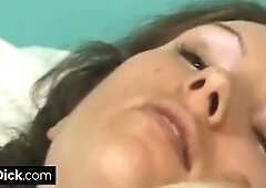 A Busty Brunette Feels Lonely And Agrees To Suck Her Friends Small Dick